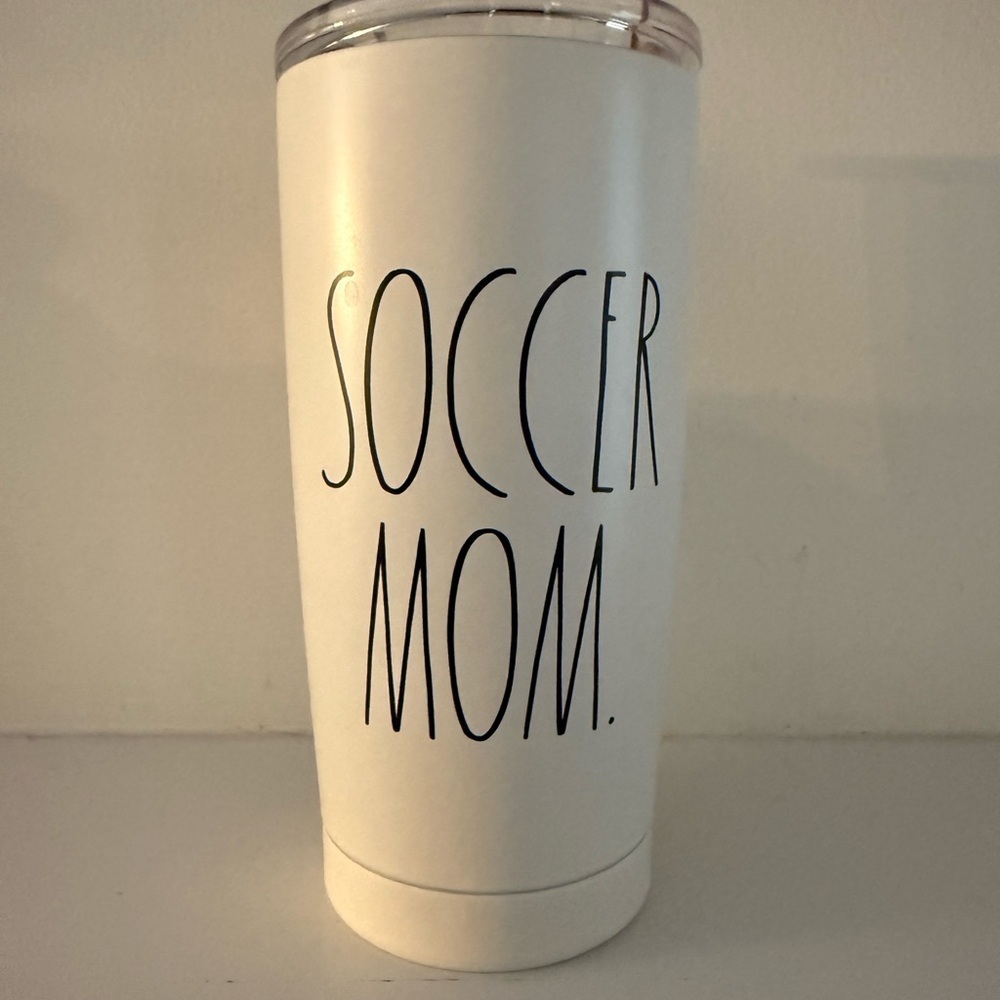Rae Dunn White Soccer Mom Tumbler